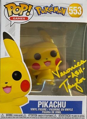 Veronica Taylor Signed “Pikachu" #553 Pokemon Funko Pop! Vinyl Figure