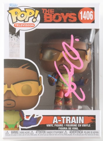 The Boys "A-Train" Pop #1406 signed in person by Jessie T. Usher