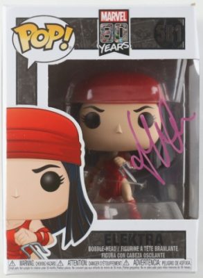 Elektra "Marvel 80 Years" Pop #581 signed in person by Jennifer Garner